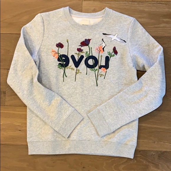 Ei8ht Dreams /Revolve LOVE Embroidered Sweatshirt - Picture 2 of 6